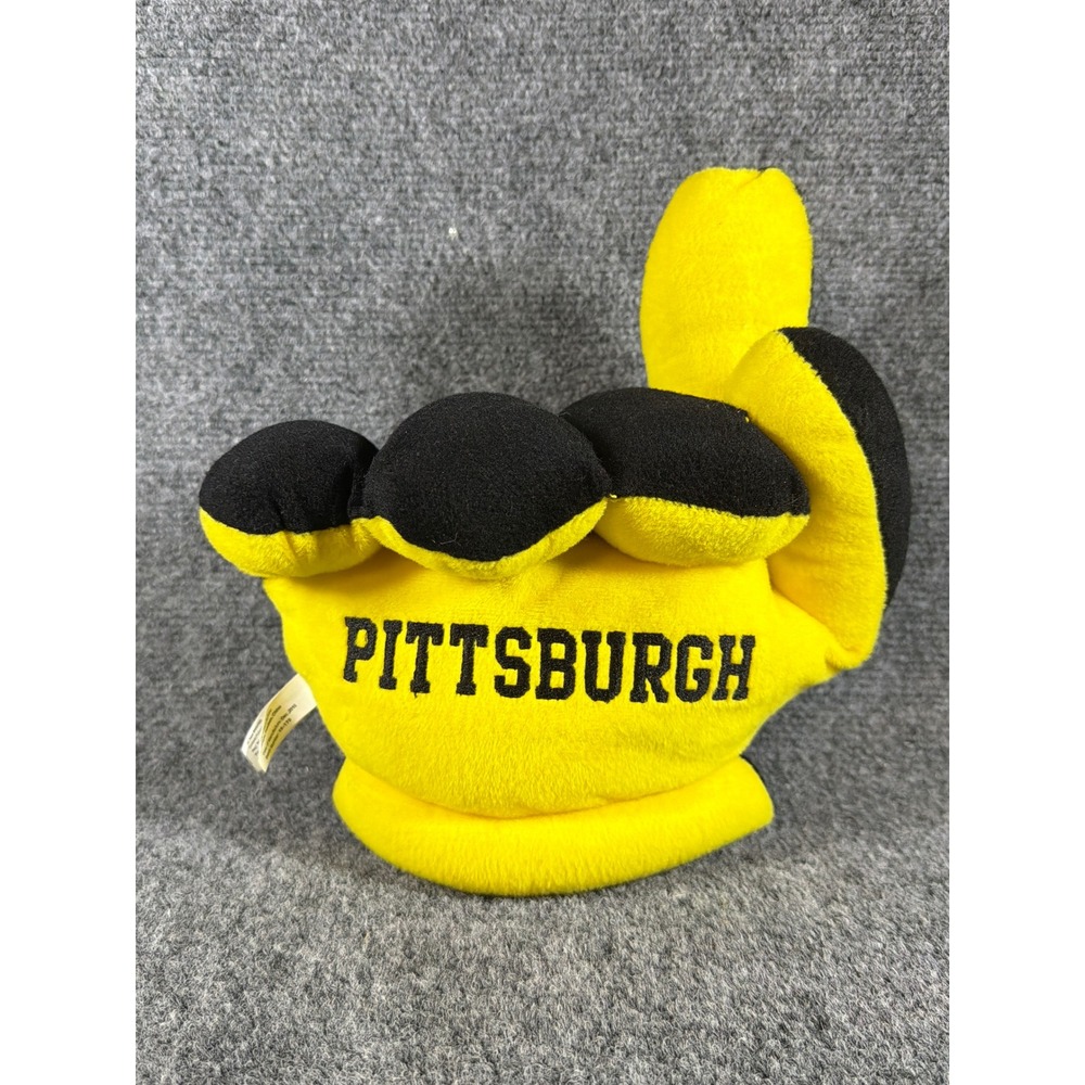 Toy Factory Go Pittsburgh Fan Hand Plush Foam Finger Black Yellow 11X1968